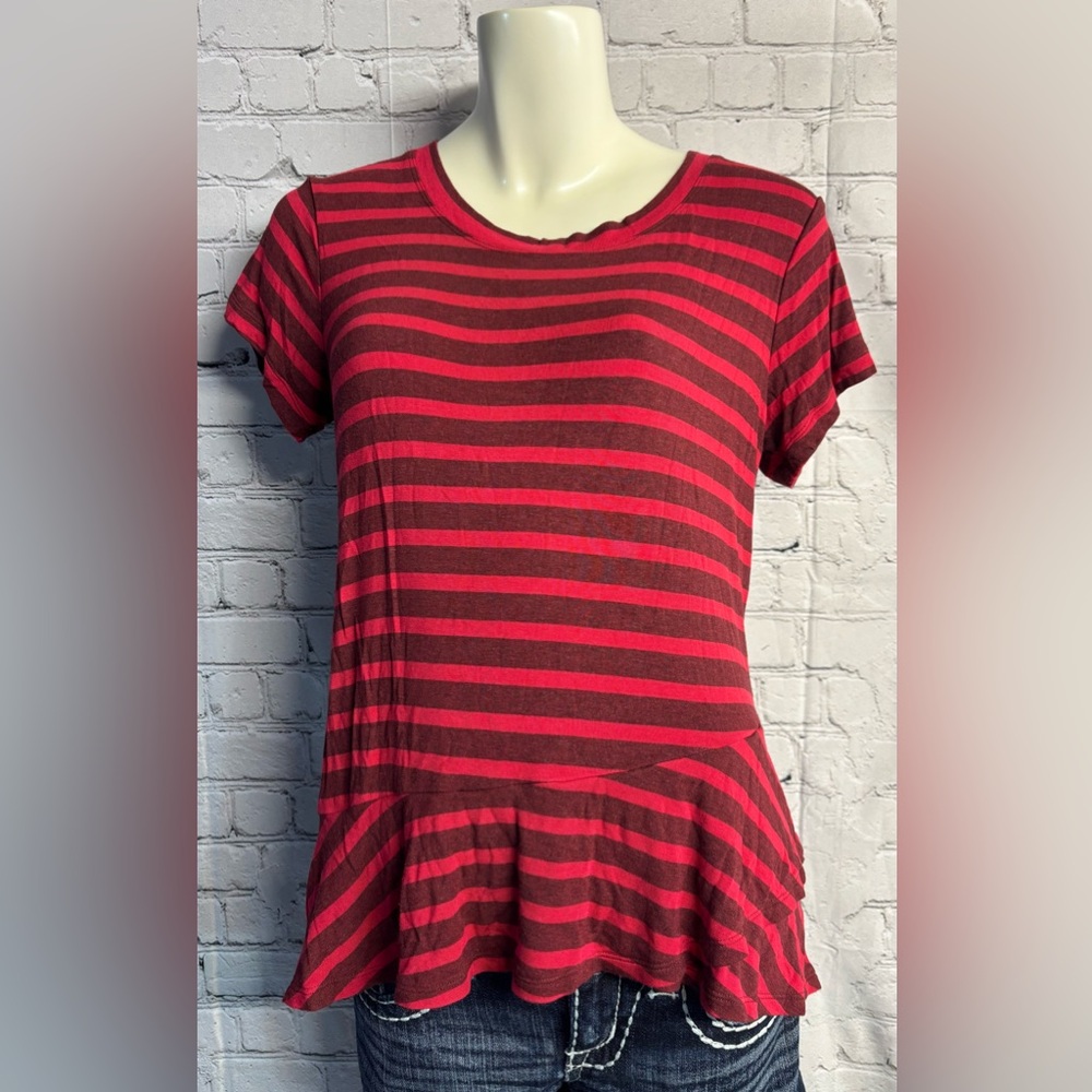 Size Small Red Striped Women's Cabi Top